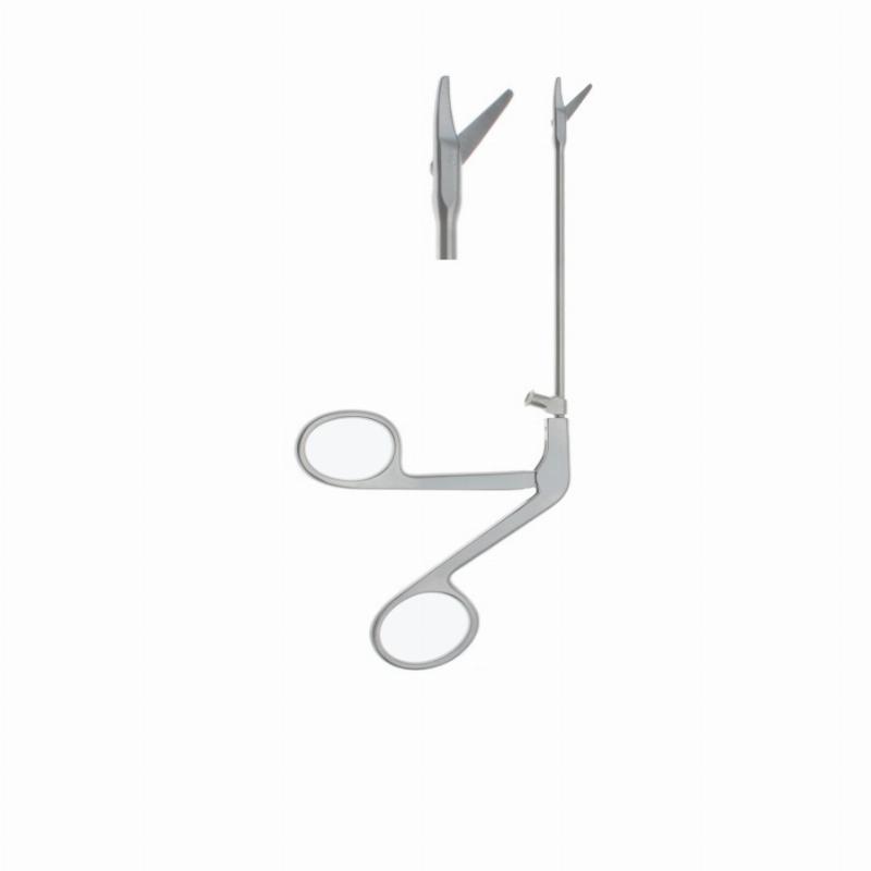 Ножиці, хірургічні, носові, для синускопії, "Rhinopower", вигнуті праворуч, з Люер замком, довжина шафту 130 мм. Бренд - Asanus Medizintechnik Gmb, Німеччина